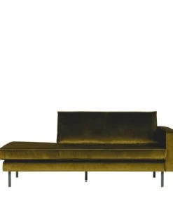 Bepurehome Méridiennes Méridienne Droite En Velours Vert Olive