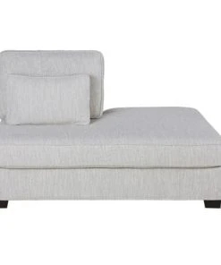 Maisons Du Monde Méridiennes Méridienne Droite Pour Canapé Modulable En Textile Recyclé Gris Clair Chiné