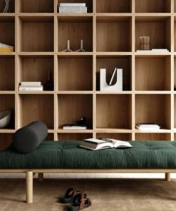 Karup Design Méridiennes Méridienne En Bois Naturel Et Tissu Vert Forêt -Magasin Méridiennes meridienne en bois naturel et tissu vert foret 2