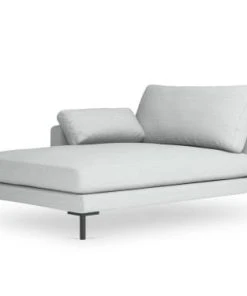 Micadoni Home Méridiennes Méridienne En Tissu Structuré Argent