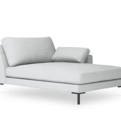 Micadoni Home Méridiennes Méridienne En Tissu Structuré Gris -Magasin Méridiennes meridienne en tissu structure argent 6