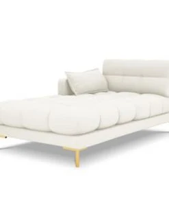 Micadoni Home Méridiennes Méridienne En Tissu Structuré Beige Clair