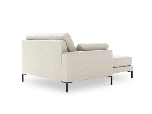 Micadoni Home Méridiennes Méridienne En Tissu Structuré Beige Clair 6 Micadoni Home Méridiennes Méridienne En Tissu Structuré Beige Clair – Image 4