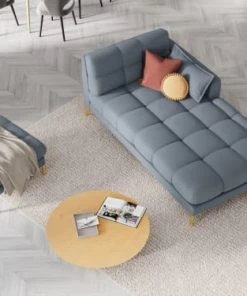 Micadoni Home Méridiennes Méridienne En Tissu Structuré Bleu Clair 9 Micadoni Home Méridiennes Méridienne En Tissu Structuré Bleu Clair -Magasin Méridiennes meridienne en tissu structure bleu clair 12