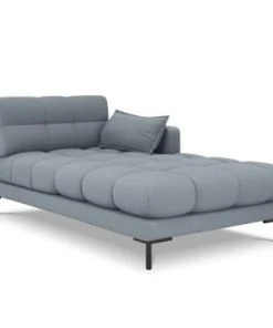 Micadoni Home Méridiennes Méridienne En Tissu Structuré Bleu Clair