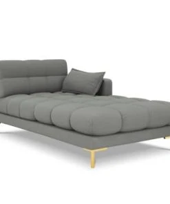 Micadoni Home Méridiennes Méridienne En Tissu Structuré Gris