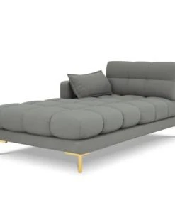 Micadoni Home Méridiennes Méridienne En Tissu Structuré Gris