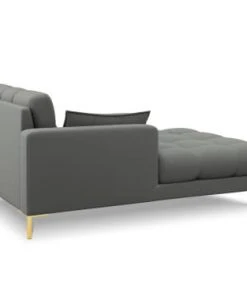 Micadoni Home Méridiennes Méridienne En Tissu Structuré Gris -Magasin Méridiennes meridienne en tissu structure gris 18