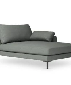 Micadoni Home Méridiennes Méridienne En Tissu Structuré Gris