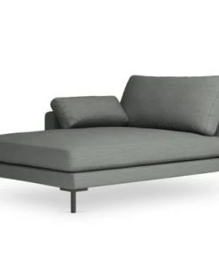 Micadoni Home Méridiennes Méridienne En Tissu Structuré Gris