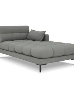 Micadoni Home Méridiennes Méridienne En Tissu Structuré Gris