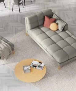 Micadoni Home Méridiennes Méridienne En Tissu Structuré Gris Clair -Magasin Méridiennes meridienne en tissu structure gris clair 12