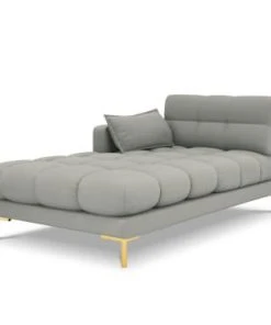 Micadoni Home Méridiennes Méridienne En Tissu Structuré Gris Clair