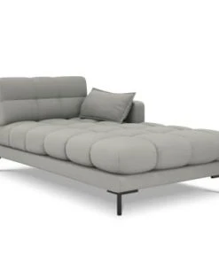 Micadoni Home Méridiennes Méridienne En Tissu Structuré Gris Clair