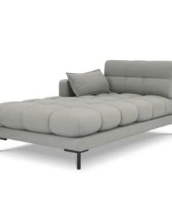 Micadoni Home Méridiennes Méridienne En Tissu Structuré Gris Clair