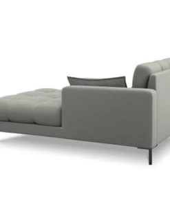 Micadoni Home Méridiennes Méridienne En Tissu Structuré Gris Clair -Magasin Méridiennes meridienne en tissu structure gris clair 4