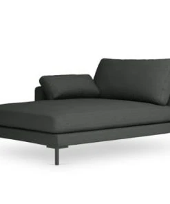 Micadoni Home Méridiennes Méridienne En Tissu Structuré Gris Foncé