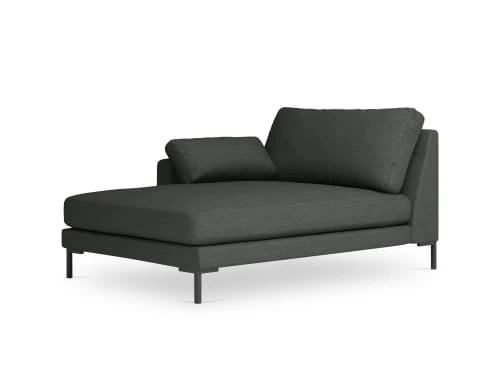 Micadoni Home Méridiennes Méridienne En Tissu Structuré Gris Foncé 3 Micadoni Home Méridiennes Méridienne En Tissu Structuré Gris Foncé