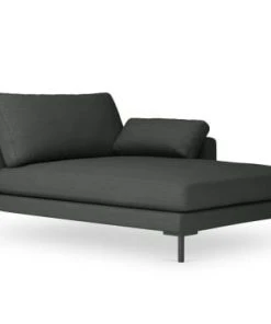 Micadoni Home Méridiennes Méridienne En Tissu Structuré Gris Foncé