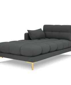 Micadoni Home Méridiennes Méridienne En Tissu Structuré Gris Foncé