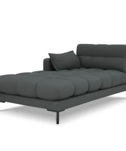 Micadoni Home Méridiennes Méridienne En Tissu Structuré Gris Foncé