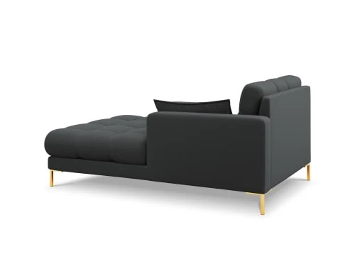 Micadoni Home Méridiennes Méridienne En Tissu Structuré Gris Foncé 5 Micadoni Home Méridiennes Méridienne En Tissu Structuré Gris Foncé – Image 3