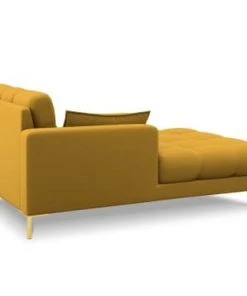 Micadoni Home Méridiennes Méridienne En Tissu Structuré Jaune -Magasin Méridiennes meridienne en tissu structure jaune 10