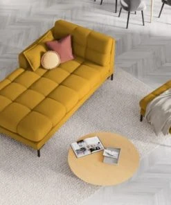 Magasin Méridiennes -Magasin Méridiennes meridienne en tissu structure jaune 13