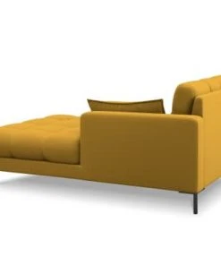 Micadoni Home Méridiennes Méridienne En Tissu Structuré Jaune -Magasin Méridiennes meridienne en tissu structure jaune 2