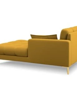 Micadoni Home Méridiennes Méridienne En Tissu Structuré Jaune -Magasin Méridiennes meridienne en tissu structure jaune 6