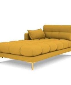 Micadoni Home Méridiennes Méridienne En Tissu Structuré Jaune