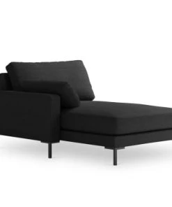 Micadoni Home Méridiennes Méridienne En Tissu Structuré Noir -Magasin Méridiennes meridienne en tissu structure noir 10