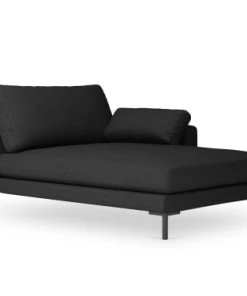 Micadoni Home Méridiennes Méridienne En Tissu Structuré Noir