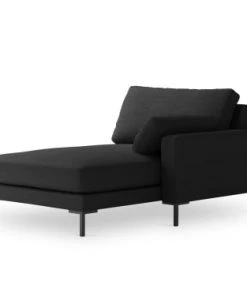 Micadoni Home Méridiennes Méridienne En Tissu Structuré Noir 10 Micadoni Home Méridiennes Méridienne En Tissu Structuré Noir -Magasin Méridiennes meridienne en tissu structure noir 5