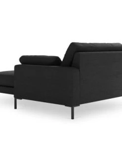 Micadoni Home Méridiennes Méridienne En Tissu Structuré Noir 11 Micadoni Home Méridiennes Méridienne En Tissu Structuré Noir -Magasin Méridiennes meridienne en tissu structure noir 6