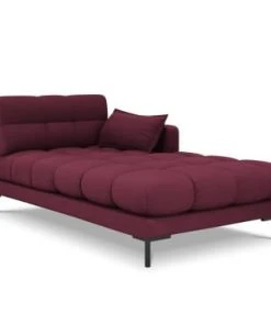 Micadoni Home Méridiennes Méridienne En Tissu Structuré Rouge Foncé