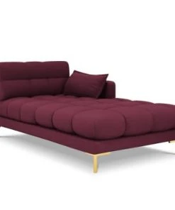 Micadoni Home Méridiennes Méridienne En Tissu Structuré Rouge Foncé