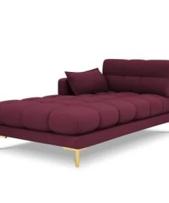 Micadoni Home Méridiennes Méridienne En Tissu Structuré Rouge Foncé