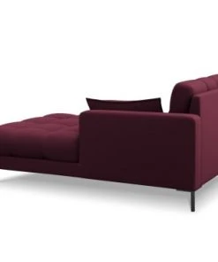 Micadoni Home Méridiennes Méridienne En Tissu Structuré Rouge Foncé -Magasin Méridiennes meridienne en tissu structure rouge fonce 3