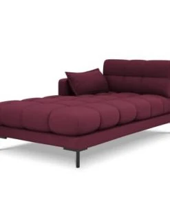 Micadoni Home Méridiennes Méridienne En Tissu Structuré Rouge Foncé