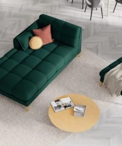 Magasin Méridiennes -Magasin Méridiennes meridienne en tissu structure vert 13