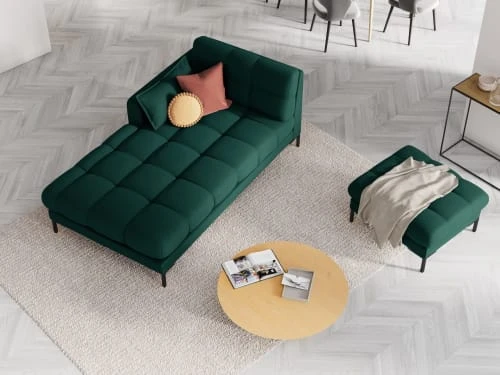 Micadoni Home Méridiennes Méridienne En Tissu Structuré Vert 4 Micadoni Home Méridiennes Méridienne En Tissu Structuré Vert – Image 2