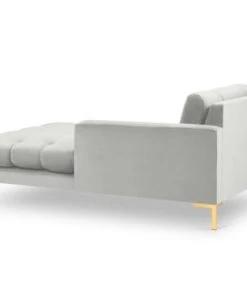 Micadoni Home Méridiennes Méridienne En Velours Argent -Magasin Méridiennes meridienne en velours argent 2