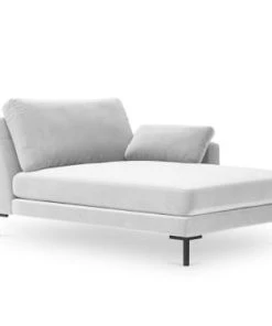 Micadoni Home Méridiennes Méridienne En Velours Argent