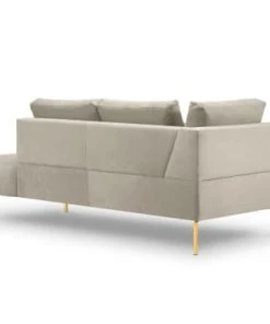 Micadoni Home Méridiennes Méridienne En Velours Beige -Magasin Méridiennes meridienne en velours beige 10