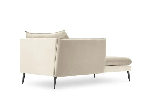 Micadoni Home Méridiennes Méridienne En Velours Beige 5 Micadoni Home Méridiennes Méridienne En Velours Beige – Image 3