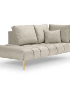 Micadoni Home Méridiennes Méridienne En Velours Beige