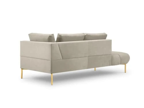 Micadoni Home Méridiennes Méridienne En Velours Beige 5 Micadoni Home Méridiennes Méridienne En Velours Beige – Image 3