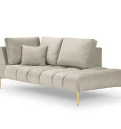 Micadoni Home Méridiennes Méridienne En Velours Bleu Roi -Magasin Méridiennes meridienne en velours beige 40