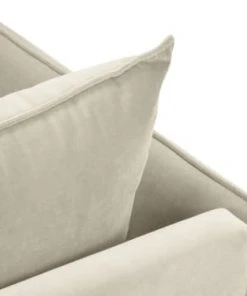 Micadoni Home Méridiennes Méridienne En Velours Beige -Magasin Méridiennes meridienne en velours beige 62